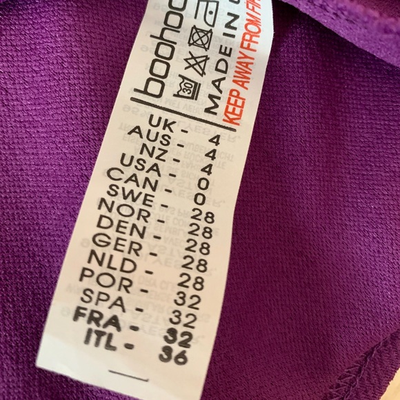 Boohoo off the shoulder petite purple dress - Picture 6 of 7